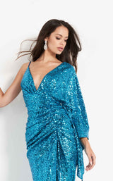 4 of 6 Jovani 04934 Dress Teal