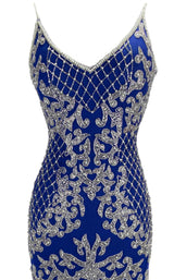 8 of 10 Paul Rekhi 1001 Dress Royal-Blue