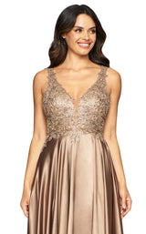 7 of 9 Faviana 10407 Dress Mocha-Gold