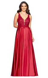 4 of 9 Faviana 10407 Dress Red