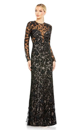 2 of 6 Mac Duggal 10821 Dress Black-Nude