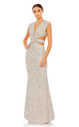 1 of 6 Mac Duggal 10919 Nude-Silver