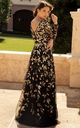 2 of 2 Primavera Couture 11062 Dress Black-Gold