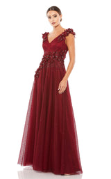 1 of 3 Mac Duggal 11152 Dress Burgundy