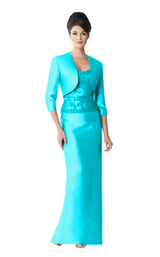 1 of 2 Ivonne D 114D39 Aqua-Turquoise