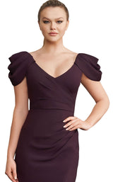 7 of 8 Daymor 1184 Dress Aubergine