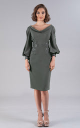 1 of 5 Gia Franco 12055 Dress Charcoal