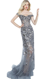 1 of 4 Jovani 1209 Grey