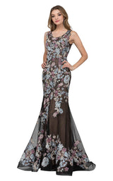 1 of 4 Cecilia Couture 1404 Black/Embroidered