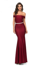 1 of 2 Cecilia Couture 1423 Burgundy