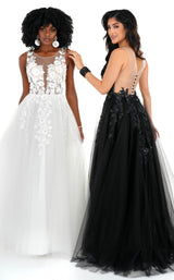 2 of 2 Cecilia Couture 1522 White and Black