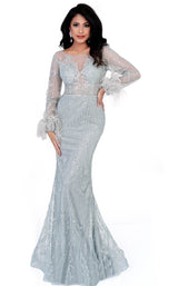 1 of 2 Cecilia Couture 1552 Grey/Silver