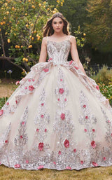 1 of 3 LaDivine 15703 Dress Champagne