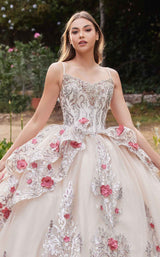 2 of 3 LaDivine 15703 Dress Champagne