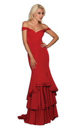 1 of 4 Stella Couture 17203 Dress Red