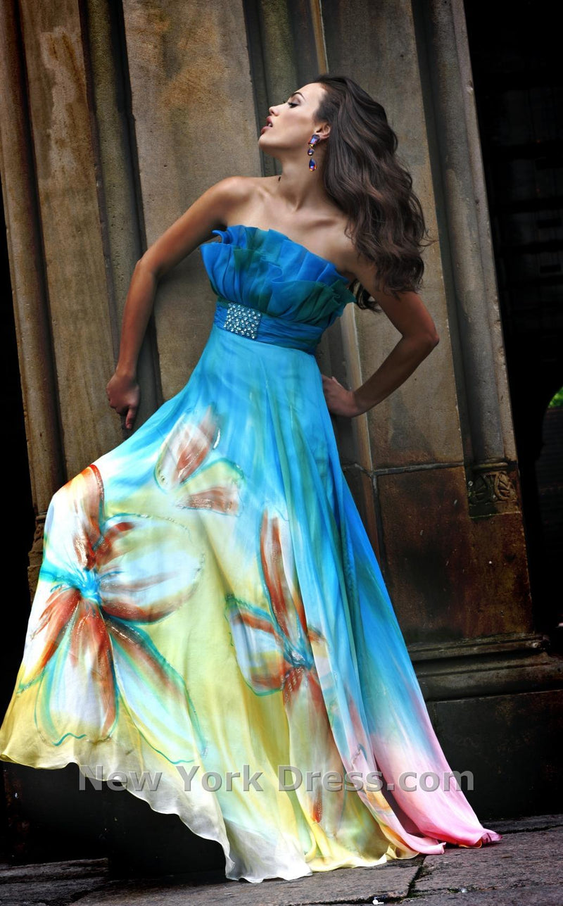 Sherri Hill 4010 Turquoise Multi