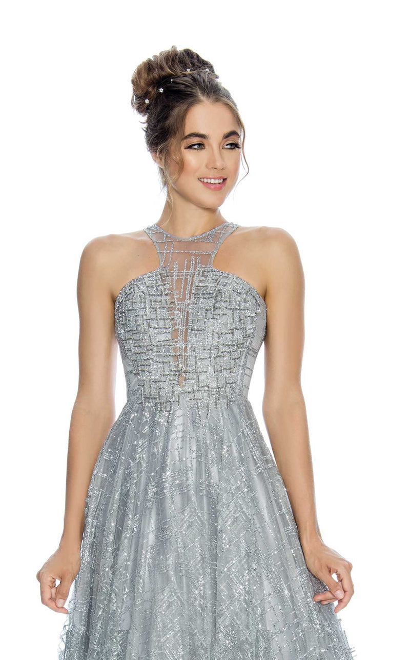 Stella Couture 19135 Dress Silver