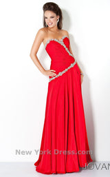 2 of 2 Jovani 3579 Red/Silver