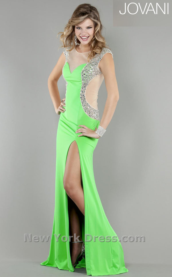 Jovani 4515 Green/Nude