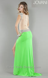 5 of 8 Jovani 4515 Green/Nude