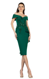 1 of 7 Terani 2021C2625 Dress Emerald