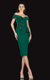 3 of 7 Terani 2021C2625 Dress Emerald