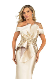 3 of 4 Terani 2021E2835 Dress Almond-Champagne