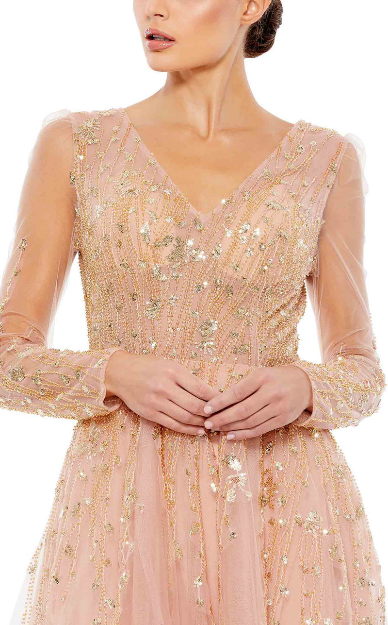 Mac Duggal 20295 Dress Pink-Champagne