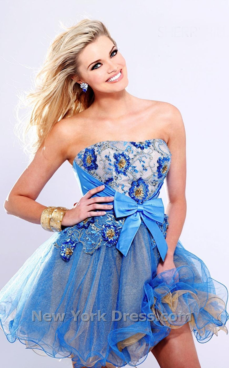 Sherri Hill 2105 Blue/Gold