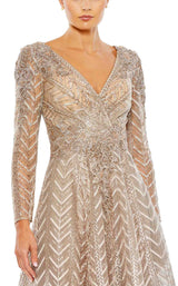 6 of 6 Mac Duggal 20399 Dress Taupe