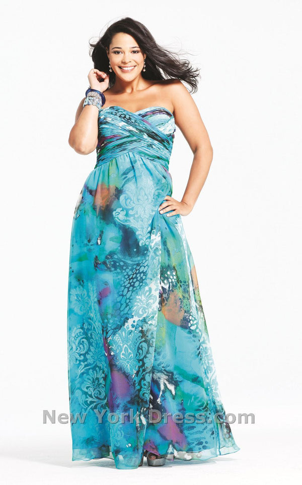 Faviana 9283 Aqua Print