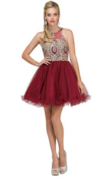 3 of 14 Dancing Queen 2156 Dress Burgundy