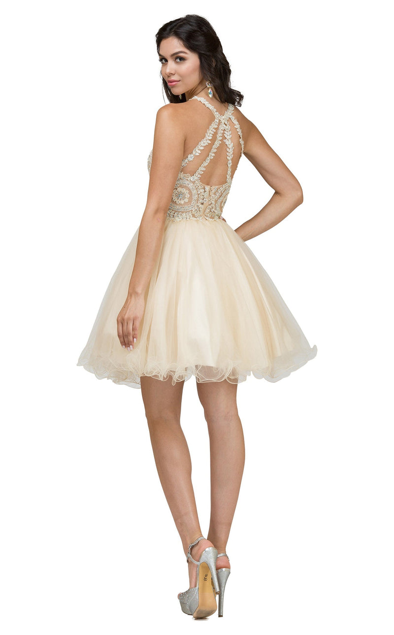 Dancing Queen 2156 Dress Champagne