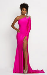 2 of 10 Johnathan Kayne 2224 Dress Hot-Pink