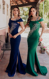 2 of 8 Terani 232M1549 Navy and Emerald