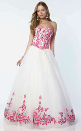 1 of 7 Alyce 6797 Diamond White/Fuchsia