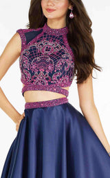 6 of 7 Alyce 6780 Navy/Fuchsia