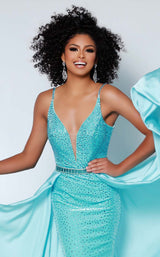 5 of 6 Johnathan Kayne 2400 Dress Sky-Blue