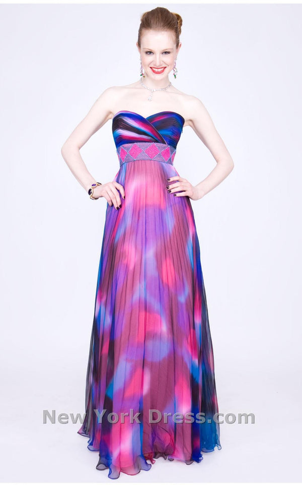 Jovani B196594 Fuchsia Multi