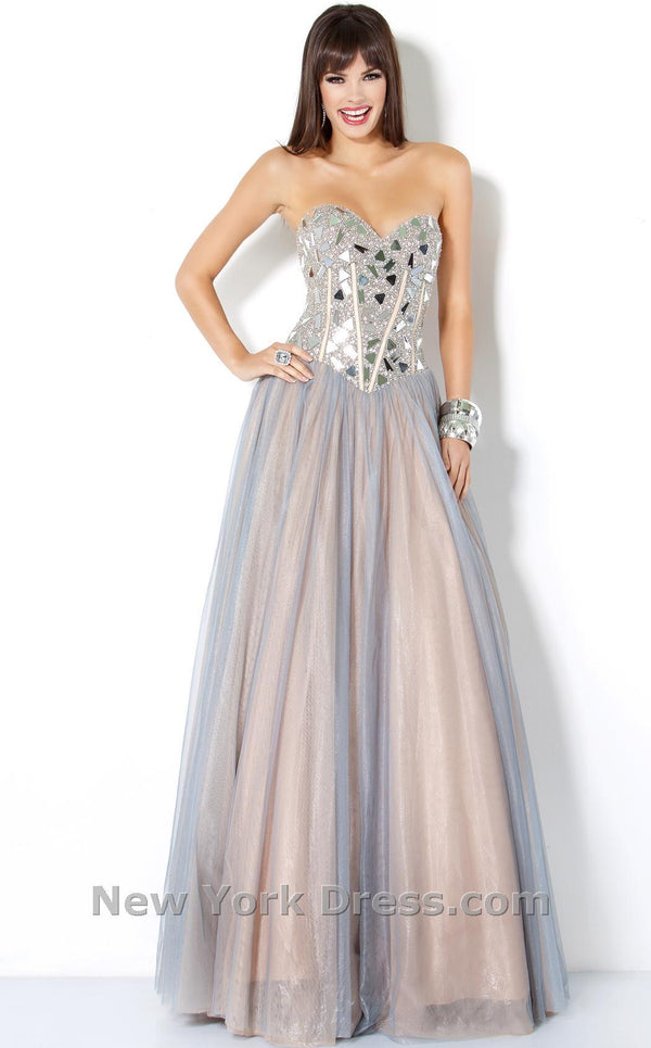 Jovani LE5685 Silver/Nude