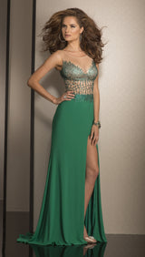 1 of 2 Clarisse 2617 Green/Nude