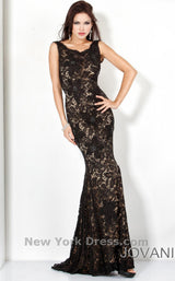 5 of 5 Jovani 71397 Black/Nude