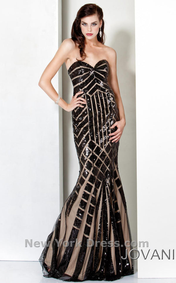 Jovani 111240 Black/Nude