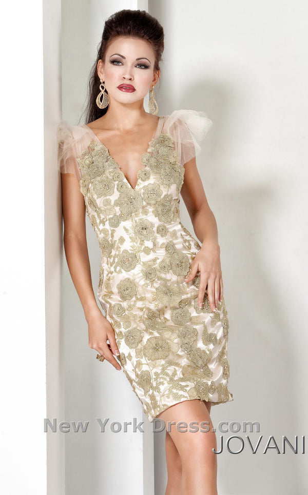 Jovani 5816 Light Gold