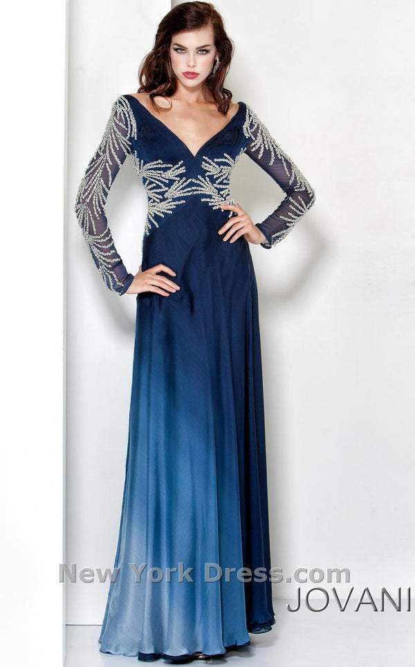 Jovani 6450 Navy Ombre