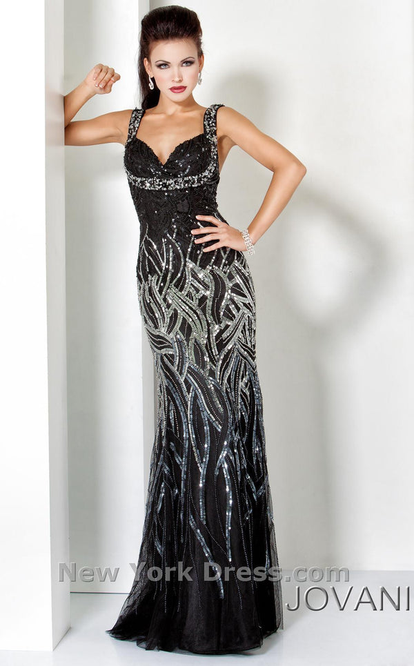 Jovani 5142 Black/Silver