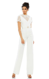 2 of 6 Mac Duggal 26621 Jumpsuit White