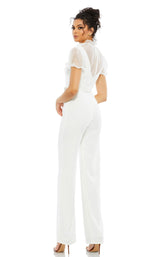 4 of 6 Mac Duggal 26621 Jumpsuit White