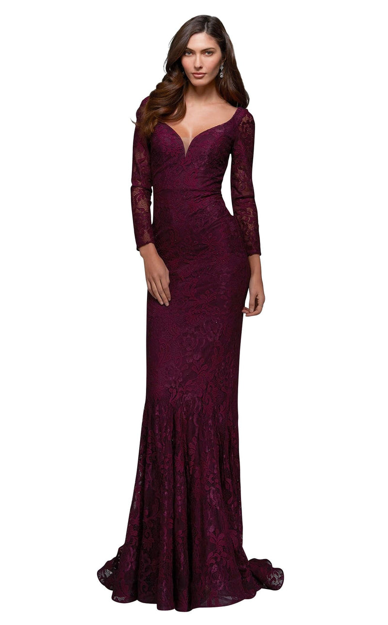 Alyce 27512 Dress Black-Cherry