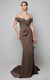 2 of 4 Alyce 27619 Dress Taupe